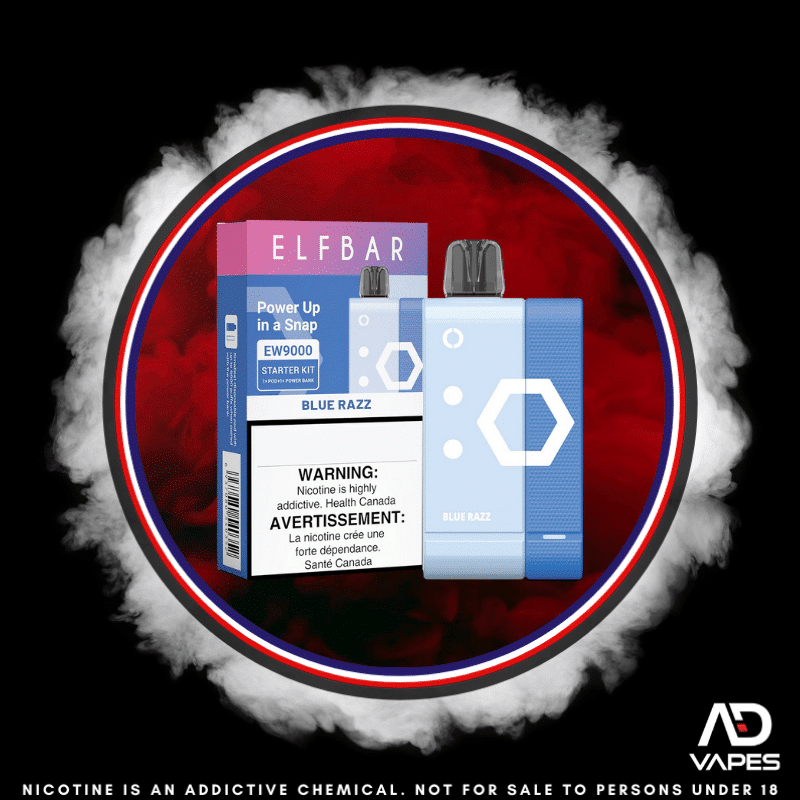 Elf Bar EW9000 50mg Kit Blue Razz Pod + Battery