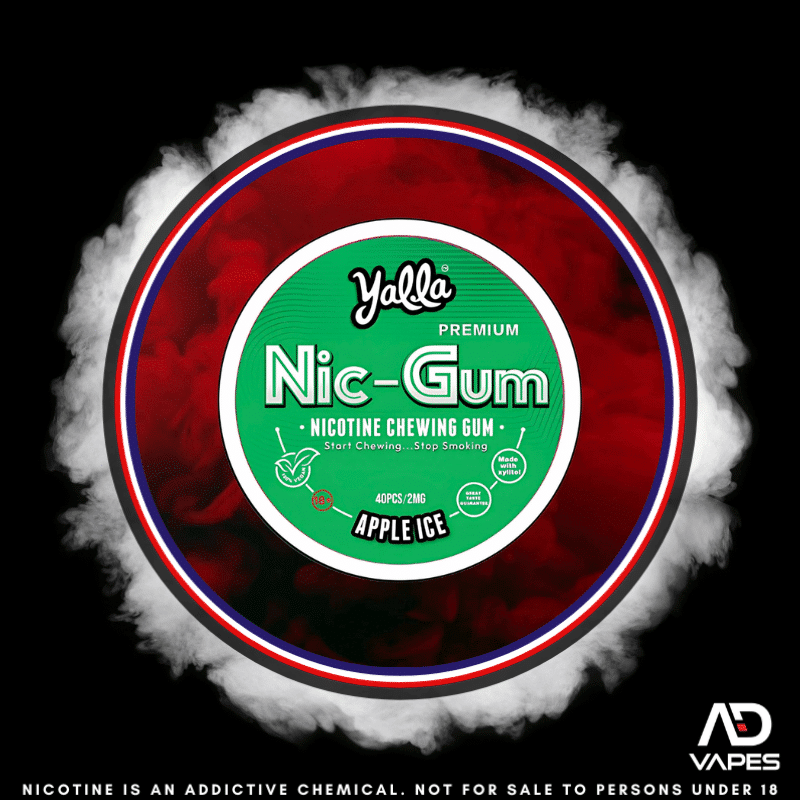 Yalla Nicotine Gum 2mg Apple Ice 40 Pack