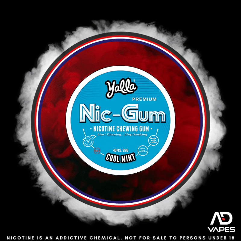 Yalla Nicotine Gum 2mg Cool Mint 40 Pack