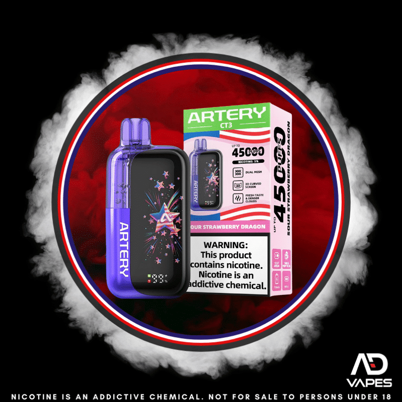 Artery CT3 45K 50mg Sour Strawberry Dragon
